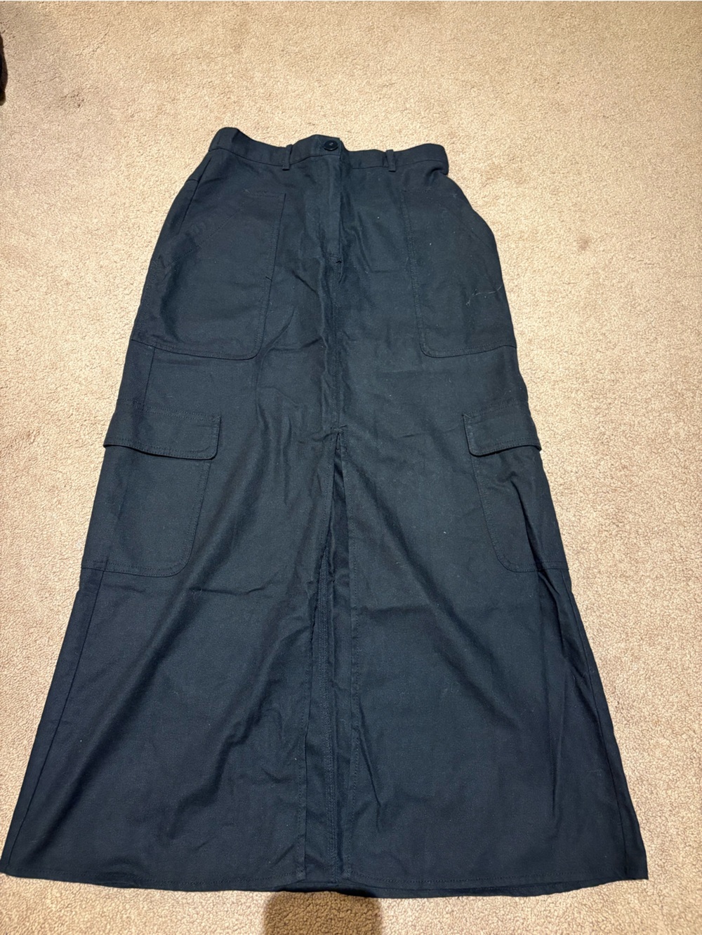 Max Studio Black Cargo Maxi Skirt size small